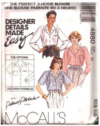 4880 MCCALLS PALMER / PLETSCH 3 HOUR PERFECT DESIGNER BLOUSE PATTERN 16